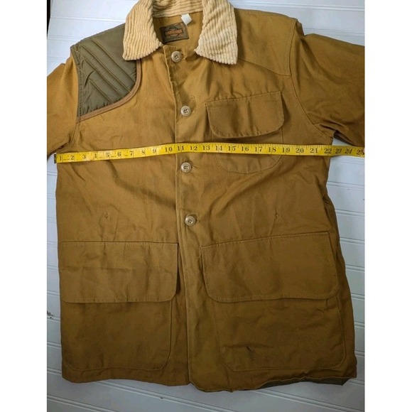 Vintage 70s SafTBak Hunting Shooting Jacket Medium Brown Canvas Field Outdoors - Picture 2 of 16